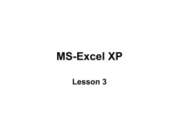 MS-Excel XP Lesson 3   Print Preview 1. File menu, Print preview menu item 2.