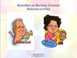 BallonRon en Mechies Schmink Ballondecoraties  www.ballonron.nl info@ballonron.nl BallonRon WK Special  Nederlandse vlag pilaar met of zonder voetbal opdruk.  www.ballonron.nl info@ballonron.nl.