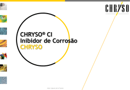 CHRYSO® CI Inibidor de Corrosão CHRYSO  Autor :Ignacio de la Fuente CHRYSO® CI Inibidor de corrosão  CHRYSO®CI é um inibidor de corrosão de tipo.