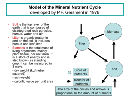 Model of the Mineral Nutrient Cycle developed by P.F. Gersmehl in 1976 •  • •  Soil is the top layer of the earth that is composed.