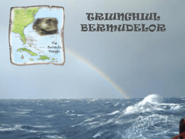 TRIUNGHIUL BERMUDELOR Fenomenele misterioase care au loc în aşa numitul Triunghi al Bermudelor, zona situată între Florida, Puerto Rico şi insulele Bermude, nu.