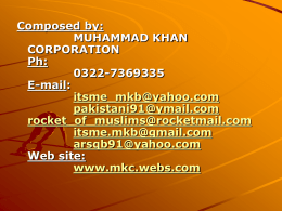 Composed by: MUHAMMAD KHAN CORPORATION Ph: 0322-7369335 E-mail: itsme_mkb@yahoo.com pakistani91@ymail.com rocket_of_muslims@rocketmail.com itsme.mkb@gmail.com arsqb91@yahoo.com Web site: www.mkc.webs.com   Sentence Making Here you will be given a word and a very little time to make a sentence form it.