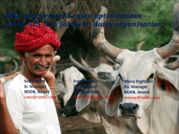 Milk procurement route optimisation using GIS in a farmers’ dairy organisation  Subir Mitra Sr.