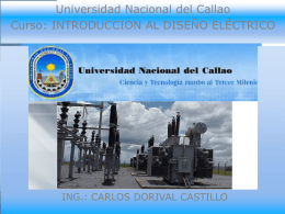Universidad Nacional del Callao Curso: INTRODUCCIÓN AL DISEÑO ELÉCTRICO  ING.: CARLOS DORIVAL CASTILLO    TEMAS: -INTRODUCCION. -LEGISLACION ELECTRICA VIGENTE. -CARACTERISTICAS DE SUMINISTROS ELECTRICOS. -INSTALACIONES ELECTRICAS DOMICILIARIA Y RESIDENCIALES. -INSTALACIONES ELECTRICAS.
