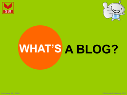 WHAT’S A BLOG?  February 15, 2008  Ditsayakul Saeung .ITO WHAT’S A BLOG?  A “BLOG” (OR “WEBLOG”) IS A PERSONAL WEBSITE : • containing mostly news.