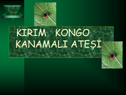 KIRIM KONGO KANAMALI ATEŞİ   Hastalık her yıl Nisan-Eylül ayları arasında görülmekte ve Temmuz ayında pik yapmaktadır. 2002 yılında başlayan salgın halen devam etmektedir.   Larva  Nimf  Erkek erişkin kene  Erkek erişkin Hyalomma  Dişi.