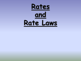 Rates and Rate Laws   Reaction Rate The change in concentration of a reactant or product per unit of time  [ A] at tim et2  [