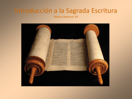 Introducción a la Sagrada Escritura Rebeca Reynaud 44 La Teología es: • La actividad de los creyentes que tratan de comprender más profundamente la Palabra de.