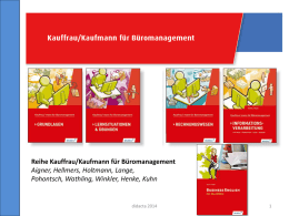 Reihe Kauffrau/Kaufmann für Büromanagement Aigner, Hellmers, Holtmann, Lange, Pohontsch, Wathling, Winkler, Henke, Kuhn  didacta 2014
