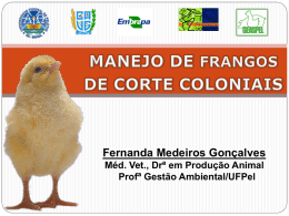 Fernanda Medeiros Gonçalves Méd. Vet., Drª em Produção Animal Profª Gestão Ambiental/UFPel.