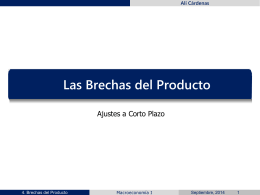 Alí Cárdenas  Las Brechas del Producto Ajustes a Corto Plazo  4. Brechas del Producto  Macroeconomía I  Septiembre, 2014