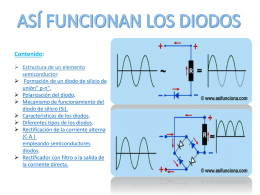 Contenido:  Estructura de un elemento semiconductor.  Formación de un diodo de silicio de unión“ p-n".  Polarización del diodo.  Mecanismo de funcionamiento del diodo.