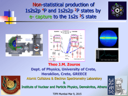 Non-statistical production of 1s2s2p 4P and 1s2s2p 2P states by e- capture to the 1s2s 3S state  Theo J.M.