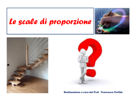 Le scale di proporzione  Realizzazione a cura del Prof. Francesco Porfido.