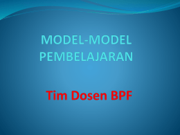 Pengertian  Model Pembelajaran dapat didefinisikan sebagai  suatu pola mengajar yang menerangkan proses menyebutkan dan menghasilkan situasi lingkungan tertentu yang menyebabkan para siswa berinteraksi dengan.