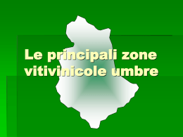 Le principali zone vitivinicole umbre   UMBRIA  LA PRODUZIONE VINICOLA UMBRA AFFONDA LE RADICI NELLA STORIA MA, FINO A POCHI ANNI INDIETRO, FUORI DAL TERRITORIO REGIONALE ERANO.