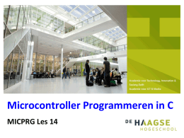 Microcontroller Programmeren in C MICPRG Les 14   Duurzaam AVR gebruik  De AVR ATmega32A is de opvolger van de ATmega32.  De A versie is.