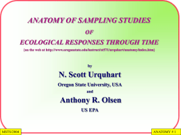 ANATOMY OF SAMPLING STUDIES OF  ECOLOGICAL RESPONSES THROUGH TIME {on the web at http://www.oregonstate.edu/instruct/st571/urquhart/anatomy/index.htm}  by  N.