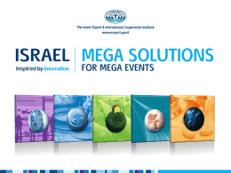 Dear friends, On behalf of The Israel Export & International Cooperation Institute I would like to encourage you to review this catalog.