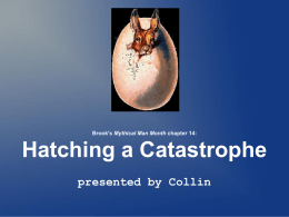 Brook's Mythical Man Month chapter 14:  Hatching a Catastrophe presented by Collin.