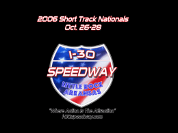 UNLIMITED NON-STOPSPRINT 125+ THIS MPH IS 10,000 GROUND AVID MARKETING EXCITEMENT CAR TEAMS SPEEDS THE... RACE POUNDING FANS POTENTIAL   For The First Time In 18 Years, The Title Sponsorship Is Available For The Short Track Nationals (STN)!  …We’d Like The Opportunity.