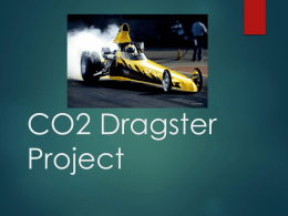 CO2 Dragster Project About this Module   You will convert a wedged shape piece of wood (about 12” in length) into a sleek racecar body using.