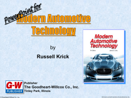 by Russell Krick  Publisher  The Goodheart-Willcox Co., Inc. Tinley Park, Illinois &copy; Goodheart-Willcox Co., Inc.  Permission granted to reproduce for educational use only   &copy; Goodheart-Willcox Co., Inc.  Permission.