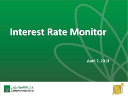 Interest Rate Monitor April 7, 2013   Brief Overview International US: Signs of moderation in growth Eurozone: ECB keeps rates unchanged but holds  the door open for.