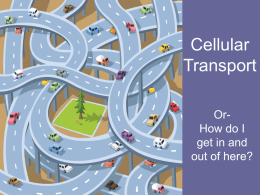 Cellular Transport OrHow do I get in and out of here?   Cells need to: • Move nutrients into the cell • Remove waste products from the cell • Export.
