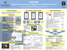 HyDRRA Hydration Determination by Resistance & Reactance Analysis Team Pferck Douglas J. Hall, Cara G.