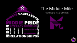 The Middie Mile From Here to There with Pride   NWEA MAPs • This NWEA MAPs testing window is over today. • You did a FANTASTIC.