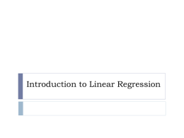 Introduction to Linear Regression     You have seen how to find the equation of a line that connects two points.     You have seen how.