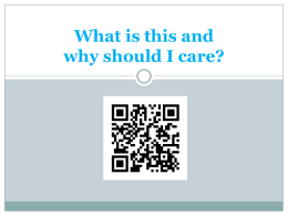 What is this and why should I care? It’s a QR barcode.