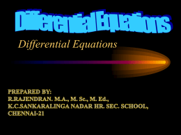 Differential Equations 1.Solve; dy  dy   1  x  y  xy  dx   1  x  y  xy  dx  = (1 + x)