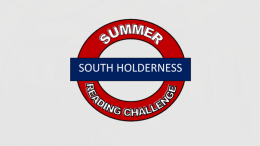 Instructions SOUTH HOLDERNESS UNDERGROUND MAP  Choose a line and read your way through a list of books. Click on a station and choose a.