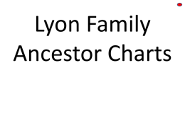 Lyon Family Ancestor Charts David Bertram Lyon (1955); James Randall Lyon (1957); Stephen Donald Lyon (1961); Linda Beryl Lyon (1963).  Edward Nelson.