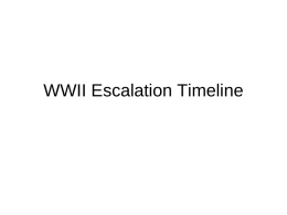 WWII Escalation Timeline *Nazi Party wins the majority in the Reichstag (Congress)  * Nuremberg Laws passed, stripping Jews of civil rights  Adolf Hitler b/c chancellor * Germany leaves.