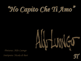 “Ho Capito Che Ti Amo”  Pinturas: Aldo Luongo Intérprete: Nicola di Bari  Π.