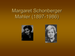 Margaret Schonberger Mahler (1897-1986) Koncepcja faz rozwoju małego dziecka. Fazy rozwoju wg Mahler: 1/ Autyzm (faza niezróżnicowana) – ok.