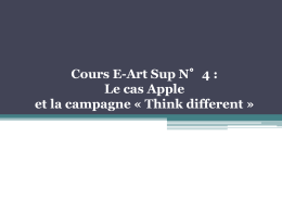 Cours E-Art Sup N°4 : Le cas Apple et la campagne « Think different »