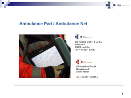 Ambulance Pad / Ambulance Net  Iba medical GmbH & Co KG Albecke 4 58638 Iserlohn Tel.