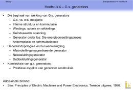 Bladsy 1  Energiestelsels 314: Hoofstuk 4  Hoofstuk 4 – G.s. generators •  •  •  Die beginsel van werking van G.s.