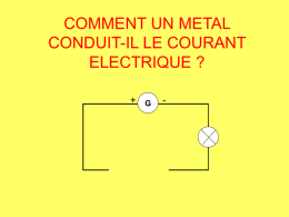 COMMENT UN METAL CONDUIT-IL LE COURANT ELECTRIQUE ? + G  - COMMENT UN METAL CONDUIT-IL LE COURANT ELECTRIQUE ? + G  métal  -
