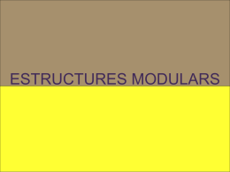 ESTRUCTURES MODULARS Què és una estructura Mòduls en l'entorn Xarxes modulars simples Xarxes modulars compostes El mòdul Els submòduls Variacions compositives Efectes tridimensionals Construcció de mòduls i mosaics.