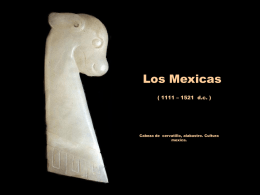 Los Mexicas ( 1111 – 1521 d.c. )  Cabeza de cervatillo, alabastro.