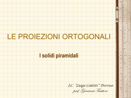 LE PROIEZIONI ORTOGONALI I solidi piramidali  I.C. “Luigi Coletti” Treviso  prof. Giovanni Tessitore.