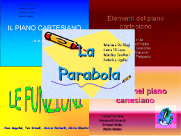 INDICE 1. 2. 3. 4. 5.  Storia del piano Cartesiano Elementi del piano Cartesiano Le funzioni La retta nel piano Cartesiano La parabola.