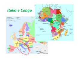 Italia e Congo   Storia d’Italia L'Italia è stata abitata fin dal paleolitico.