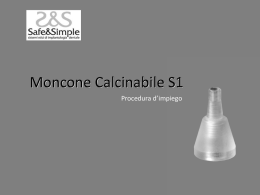 Moncone Calcinabile S1 Procedura d’impiego   Il Calcinabile S1 offre dimensioni adeguate a compensare diversi gradi di divergenza. Grazie alla sua versatilità, è in grado.