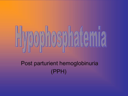 Post parturient hemoglobinuria (PPH)   **it is common occur in highly producing dairy cows in the 1st 2-4 weeks after calving & in the.